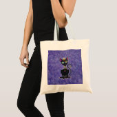 エジプトのプリンセスの黒猫 トートバッグ (正面(商品))