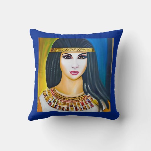エジプトのプリンセスポートレート クッション (裏面)