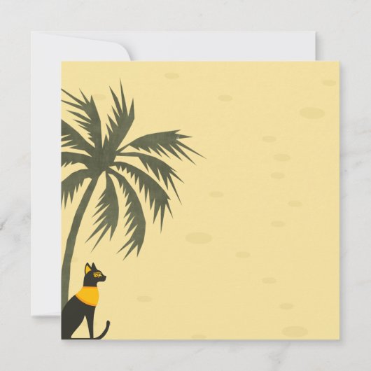 エジプトのベビーシャワー招待状とヴィンテージベビー 招待状 (裏面)