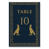 エジプトのホルスとヒエログリフ - 編集可能 テーブルナンバー (正面)