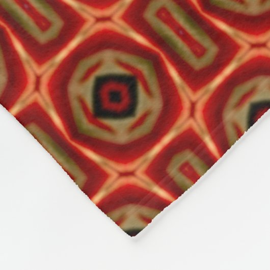 エジプトのホルス神の炎シルクパターン フリースブランケット (角)