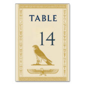 エジプトのホルス & アンク – 編集可能 テーブルナンバー (正面)