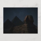 エジプトのポストカードスフィンクスのピラミッド夜空 ポストカード (正面)