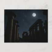 エジプトのポストカード 神秘的な寺院の月光 ポストカード (正面)