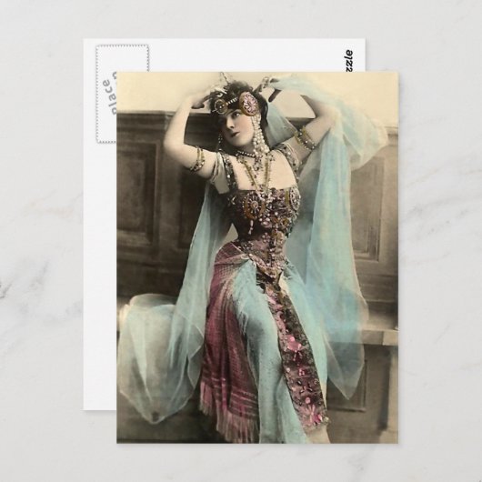 エジプトのポーズを取る ポストカード (正面/裏面)