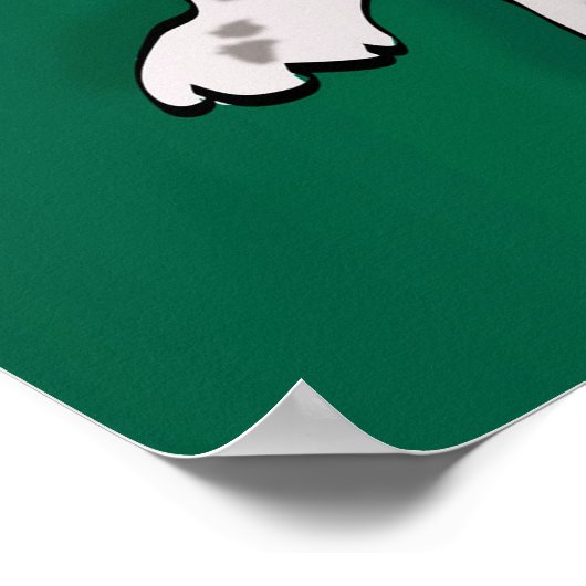 エジプトのマウ猫 – アクアの背景 ポスター (角)