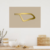 エジプトのマートのシンボルの羽根 ポスター (キッチン)