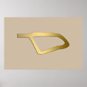 エジプトのマートのシンボルの羽根 ポスター (正面)