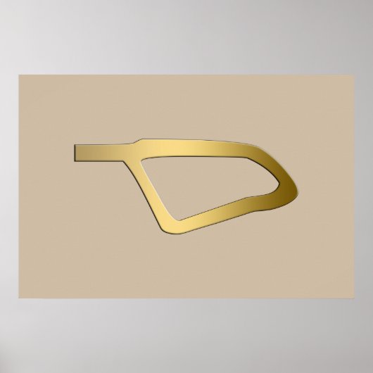 エジプトのマートのシンボルの羽根 ポスター (正面)