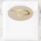 エジプトのマートのシンボルの羽根 楕円形シール (バッグ)