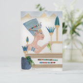 エジプトのモチーフのコラージュ サンキューカード (スタンド正面)