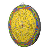 エジプトのモチーフプリント市松模様にフレームデザイン ダーツボード (正面右)