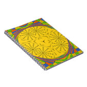 エジプトのモチーフプリント市松模様にフレームデザイン ノートブック (右側)