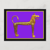 エジプトのライオン彫刻 ポストカード (正面)