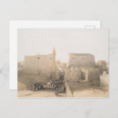 エジプトのルクソール寺院へのグランドエントランス ポストカード (正面/裏面)