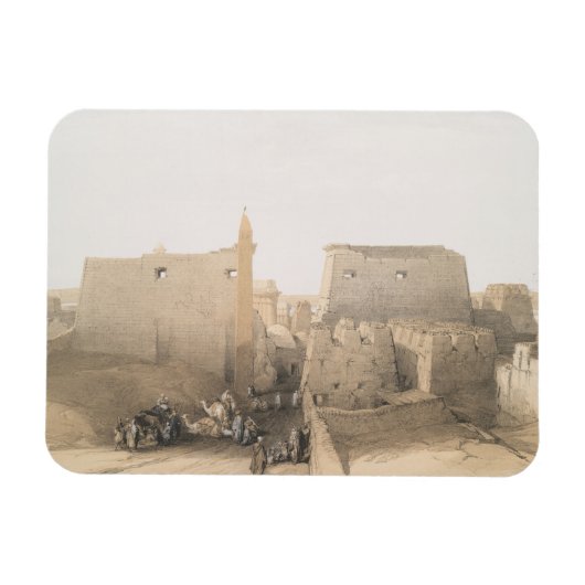 エジプトのルクソール寺院へのグランドエントランス マグネット (横)