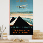 エジプトのヴィンテージ旅行のポスター復元 ポスター (キッチン)