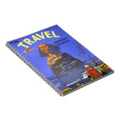 エジプトのヴィンテージ旅行ポスター復元 ノートブック (右側)