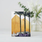 エジプトのヴィンテージ旅行ポスター復元 ポストカード (スタンド正面)
