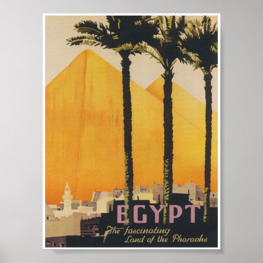 エジプトのヴィンテージ旅行ポスター ポスター (正面)