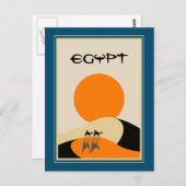 エジプトのヴィンテージ旅行 ポストカード (正面/裏面)