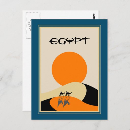 エジプトのヴィンテージ旅行 ポストカード (正面/裏面)