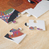 エジプトのヴィンテージ航空が古代文化観光 ジグソーパズル (側面)