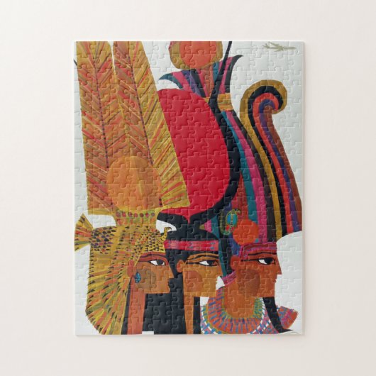 エジプトのヴィンテージ航空が古代文化観光 ジグソーパズル (縦)