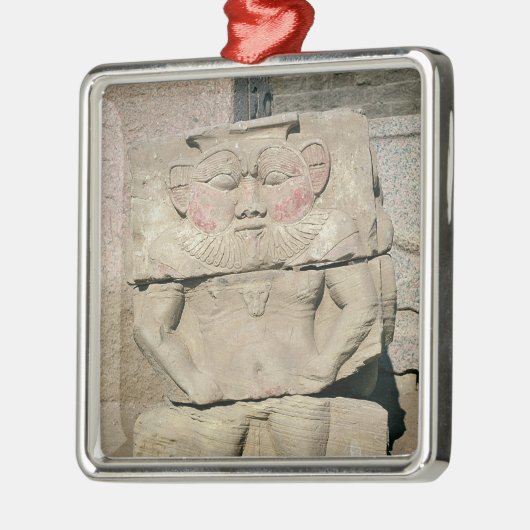 エジプトの世帯の神のレリーフ、浮き彫り、Bes メタルオーナメント (左)