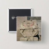 エジプトの世帯の神のレリーフ、浮き彫り、Bes 缶バッジ (正面&裏面)