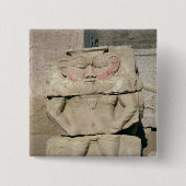 エジプトの世帯の神のレリーフ、浮き彫り、Bes 缶バッジ (正面)