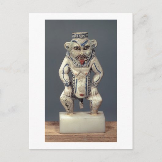 エジプトの世帯の神Besを描写するコールのポット ポストカード (正面)