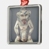 エジプトの世帯の神Besを描写するコールのポット メタルオーナメント (左)