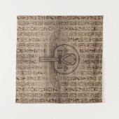 エジプトの交差のAnkh -木の質 タペストリー (正面(横))