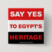 エジプトの伝統に賛成して下さい 缶バッジ (正面)