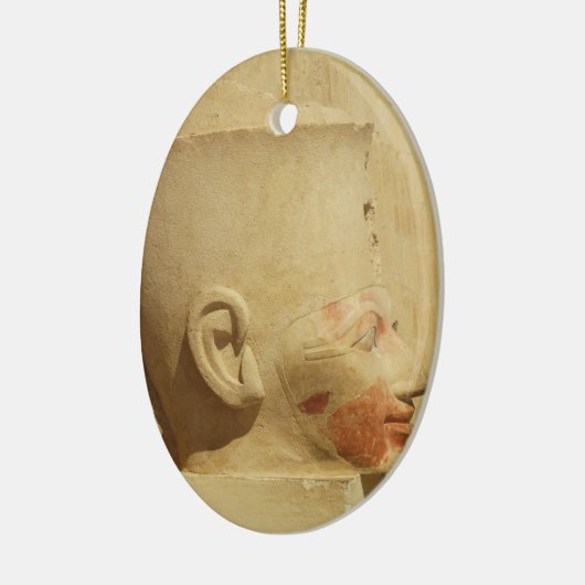 エジプトの写真のHatshepsutのメスのファラオ セラミックオーナメント (左)