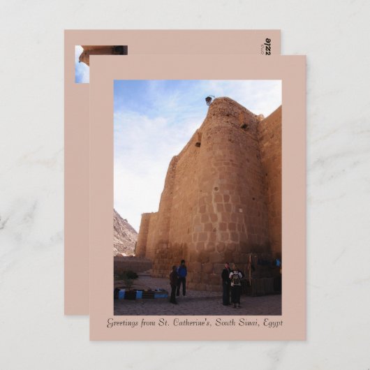 エジプトの南シナイにある聖キャサリン修道院 ポストカード (正面/裏面)