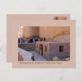 エジプトの南シナイにある聖キャサリン修道院 ポストカード (正面/裏面)