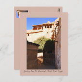 エジプトの南シナイにある聖キャサリン修道院 ポストカード (正面/裏面)