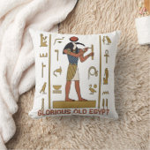 エジプトの古いファラオ書ン神の象形文字 クッション (ブランケット)