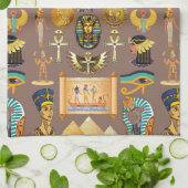 エジプトの古代の象形文字のパターン記号 キッチンタオル (折り畳み)