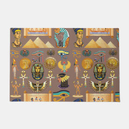 エジプトの古代の象形文字のパターン記号 ドアマット