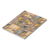 エジプトの古代の象形文字のパターン記号 ノートパッド (回転)