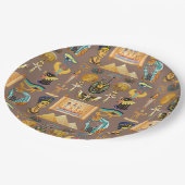 エジプトの古代の象形文字のパターン記号 ペーパープレート (アングル)