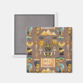 エジプトの古代の象形文字のパターン記号 マグネット (正面/裏面)