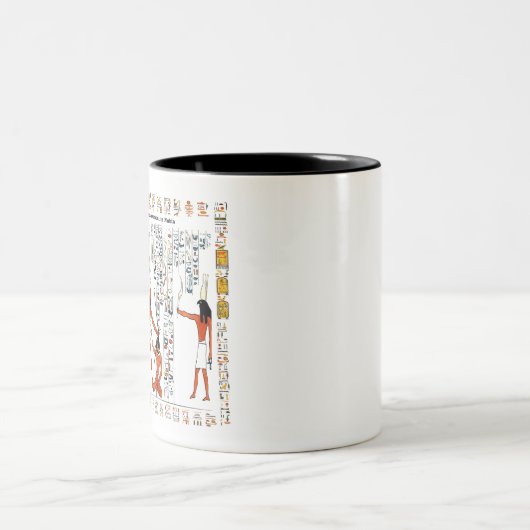 エジプトの古代エジプトの神々 ツートーンマグカップ (中央)