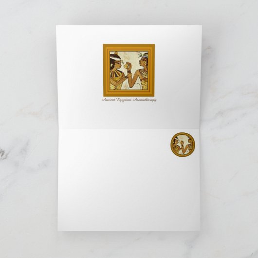 エジプトの古代油感謝してい サンキューカード (内部)