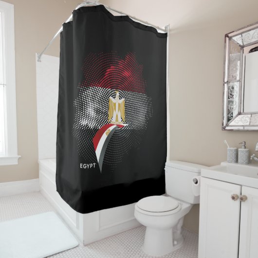 エジプトの国旗 シャワーカーテン (インサイチュ)