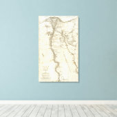 エジプトの地図 キャンバスプリント (インサイチュ (ウッドフロア))