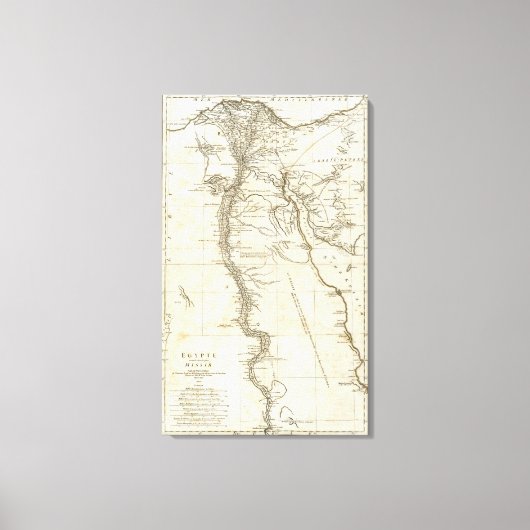 エジプトの地図 キャンバスプリント (正面)